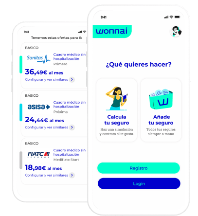 Captura de web de wonnai en móvil